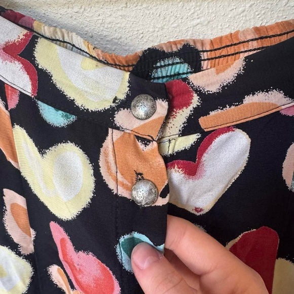 Vintage button up maxi skirt with heart pattern - Picture 7 of 8